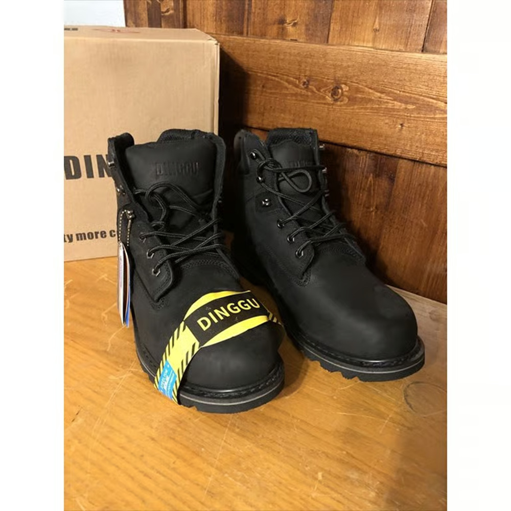 Dinggu Steel Toe Waterproof Safety Work Boot in Black Men's  11.5